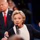 Republican presidential nominee Donald Trump and Democratic presidential nominee Hillary Clinton participate in a town hall debate at Washington University in St. Louis on Oct. 9, 2016.
RICK WILKING/AFP/Getty Images